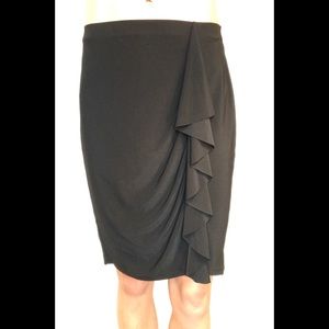 WHBM Black Ruffle Skirt